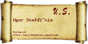 Ugor Stefánia névjegykártya